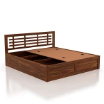 Solid Sheesham Wood Lyon King Size Bed with Box Storage