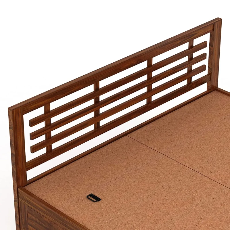 Solid Sheesham Wood Lyon King Size Bed with Box Storage
