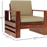Furniture Sheesham Wood 5 Seater Wooden Sofa set