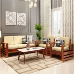 Furniture Sheesham Wood 5 Seater Wooden Sofa set