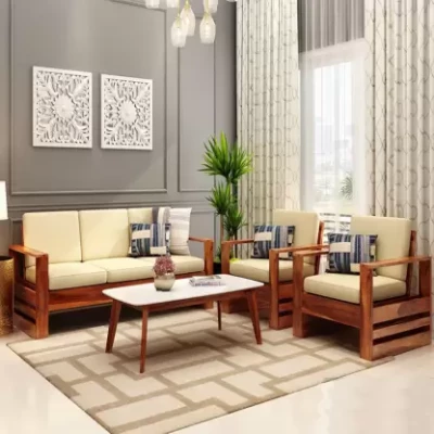 Furniture Sheesham Wood 5 Seater Wooden Sofa set